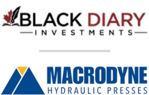 BlackDiary and Macrodyne Stacked Logos